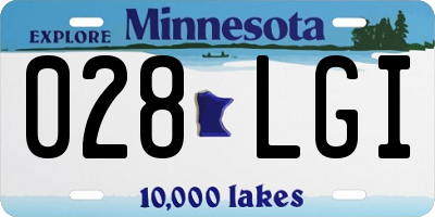 MN license plate 028LGI