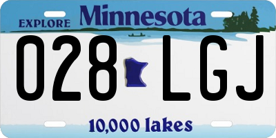 MN license plate 028LGJ