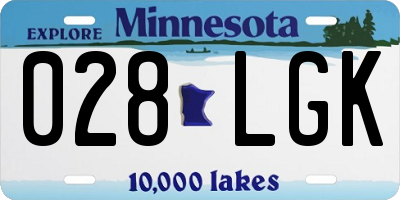 MN license plate 028LGK