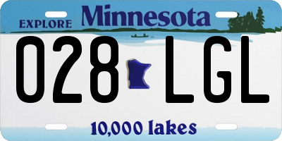 MN license plate 028LGL