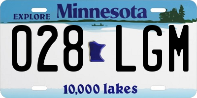 MN license plate 028LGM