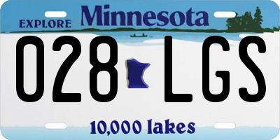 MN license plate 028LGS