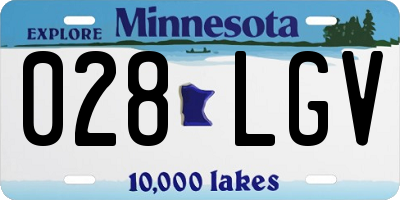 MN license plate 028LGV
