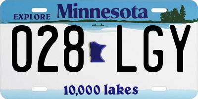 MN license plate 028LGY