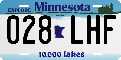 MN license plate 028LHF