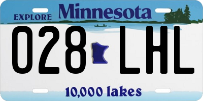 MN license plate 028LHL