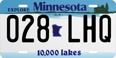 MN license plate 028LHQ