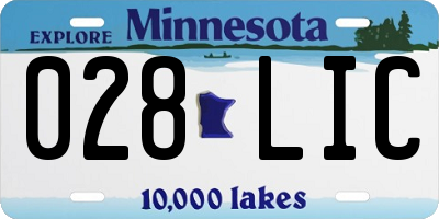 MN license plate 028LIC