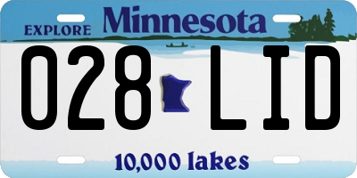MN license plate 028LID