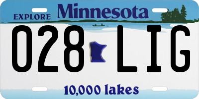 MN license plate 028LIG