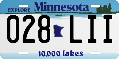 MN license plate 028LII