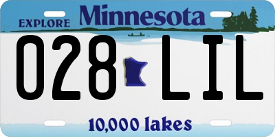 MN license plate 028LIL