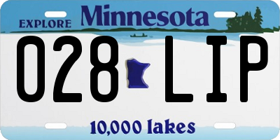 MN license plate 028LIP