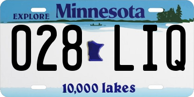 MN license plate 028LIQ