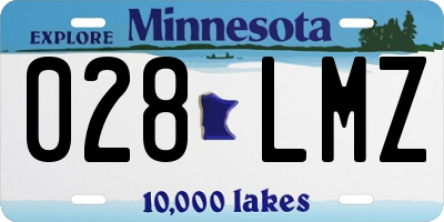MN license plate 028LMZ