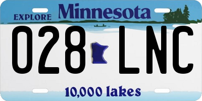 MN license plate 028LNC