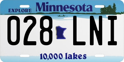 MN license plate 028LNI