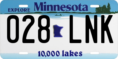 MN license plate 028LNK