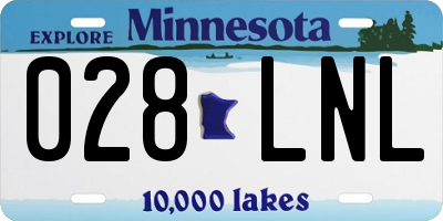 MN license plate 028LNL