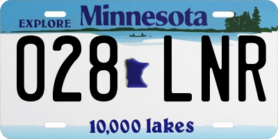 MN license plate 028LNR