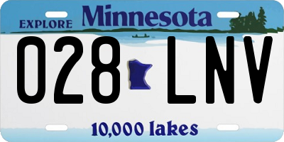 MN license plate 028LNV