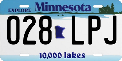 MN license plate 028LPJ