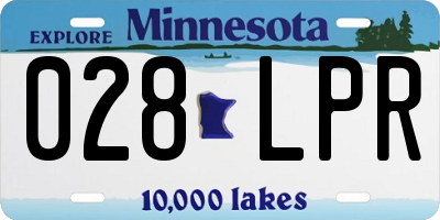 MN license plate 028LPR