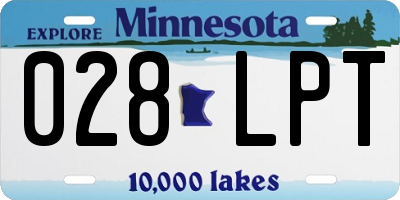 MN license plate 028LPT