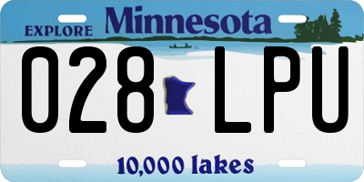 MN license plate 028LPU