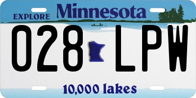 MN license plate 028LPW