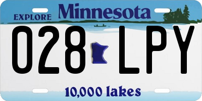 MN license plate 028LPY