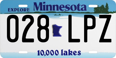 MN license plate 028LPZ