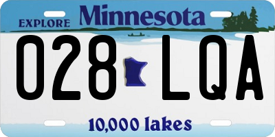 MN license plate 028LQA