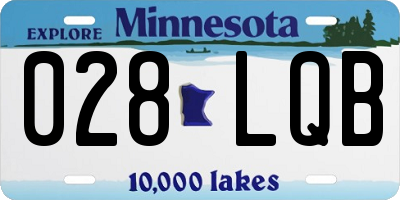 MN license plate 028LQB