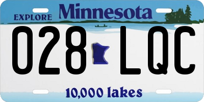 MN license plate 028LQC
