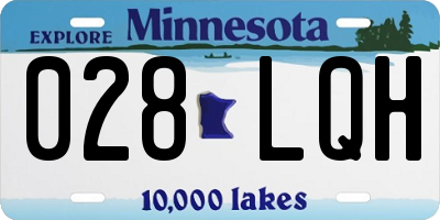 MN license plate 028LQH