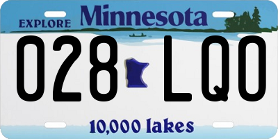 MN license plate 028LQO
