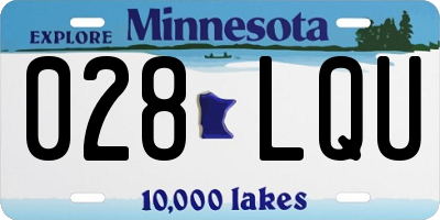 MN license plate 028LQU