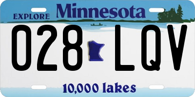 MN license plate 028LQV