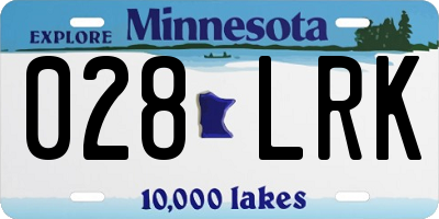MN license plate 028LRK