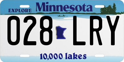 MN license plate 028LRY