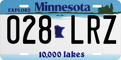 MN license plate 028LRZ