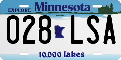 MN license plate 028LSA