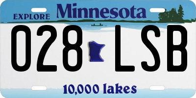 MN license plate 028LSB