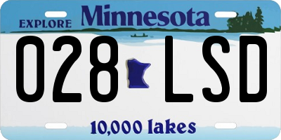 MN license plate 028LSD