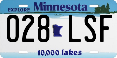 MN license plate 028LSF