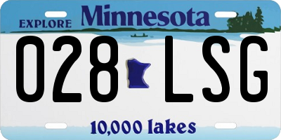 MN license plate 028LSG