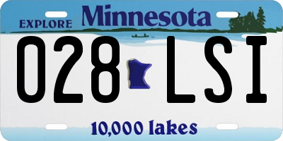 MN license plate 028LSI
