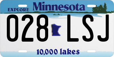 MN license plate 028LSJ