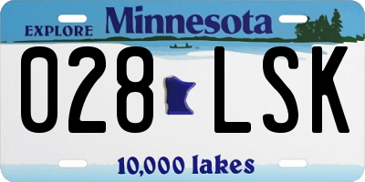 MN license plate 028LSK